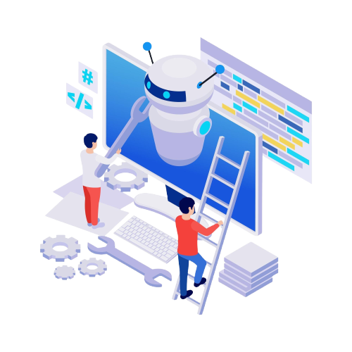 Secure AI Agents — developers building an AI robot